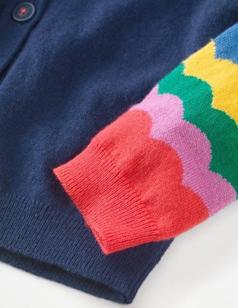 Fun Cardigan - Navy Rainbow Fun Cardigan - Navy Rainbow