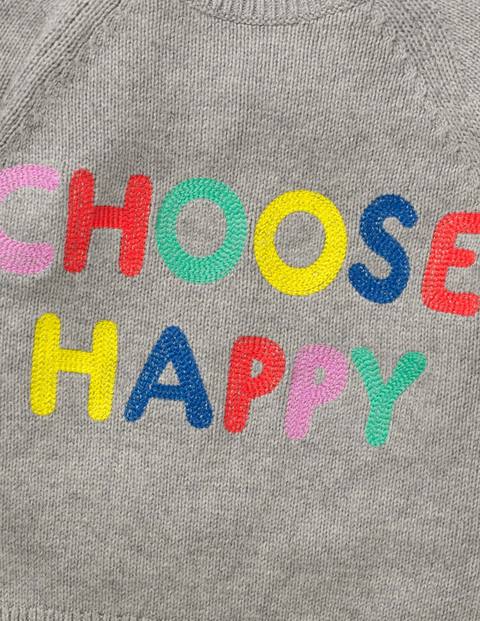 Happy Days Sweater - Grey Marl Happy Happy Days Sweater - Grey Marl Happy