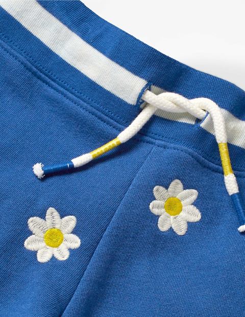 Embroidered Jersey Shorts - Duke Blue Daisies Embroidered Jersey Shorts - Duke Blue Daisies