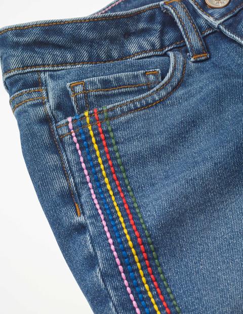 Girlfriend Jeans - Mid Vintage/Rainbow Stripe Girlfriend Jeans - Mid Vintage/Rainbow Stripe