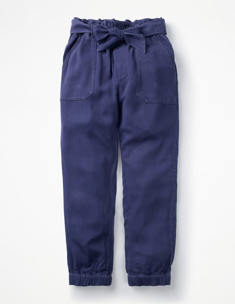 보덴 걸즈 바지 Boden Tie-waist Trousers - College Navy