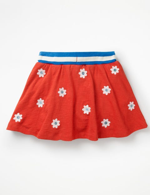 Embroidered Jersey Skort - Beam Red Daisies Embroidered Jersey Skort - Beam Red Daisies