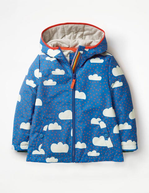 Jersey-Lined Anorak - Blue Love Clouds Jersey-Lined Anorak - Blue Love Clouds