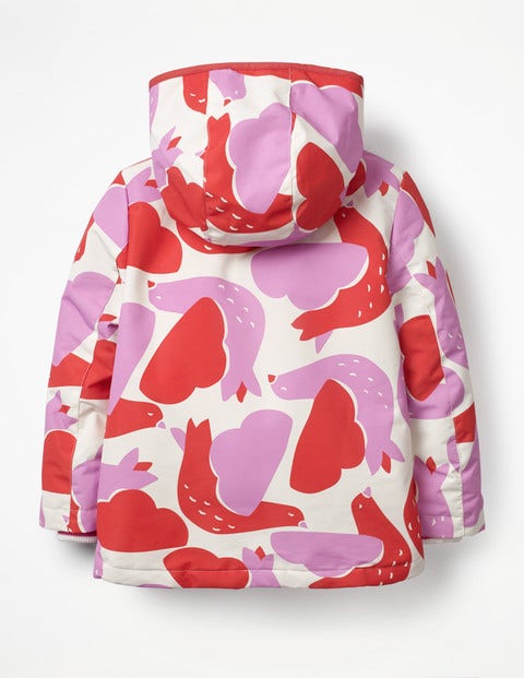 Jersey-Lined Anorak - Ecru/Lilac Pink Geo Birds Jersey-Lined Anorak - Ecru/Lilac Pink Geo Birds
