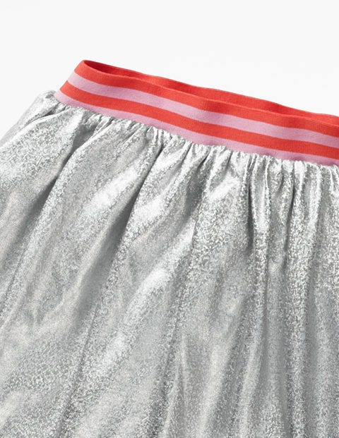 Shiny Metallic Skirt - Iridescent Silver Shiny Metallic Skirt - Iridescent Silver
