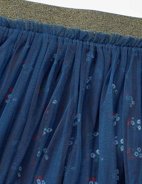 Tulle Midi Skirt - Lagoon Blue Vintage Posy Tulle Midi Skirt - Lagoon Blue Vintage Posy