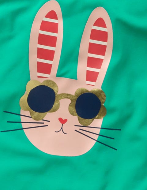Appliqué Swimsuit - Jungle Green Bunny Appliqué Swimsuit - Jungle Green Bunny
