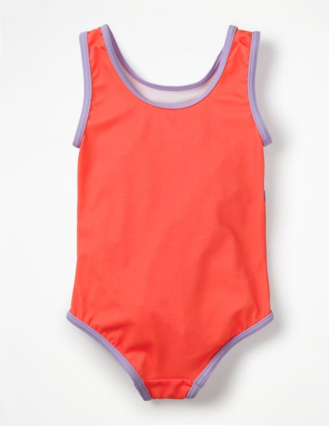 Appliqué Swimsuit - Jam Red Star Appliqué Swimsuit - Jam Red Star
