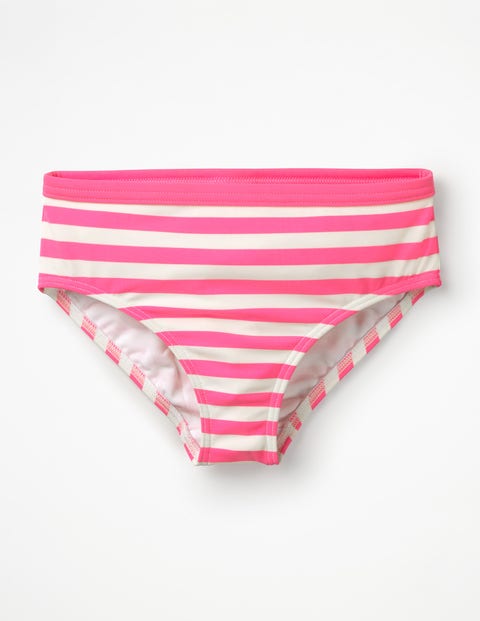 Gemusterte Bikinihose - Koralle/Naturweiß Gemusterte Bikinihose - Koralle/Naturweiß