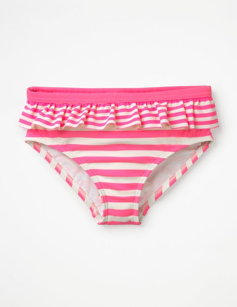 Ruffle Bikini Bottoms - Coral Pink/Ivory Ruffle Bikini Bottoms - Coral Pink/Ivory