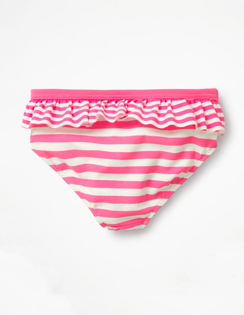 Ruffle Bikini Bottoms - Coral Pink/Ivory Ruffle Bikini Bottoms - Coral Pink/Ivory