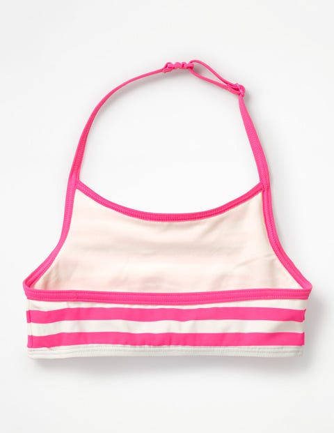 Ruffle Bikini Top - Coral Pink/Ivory Ruffle Bikini Top - Coral Pink/Ivory