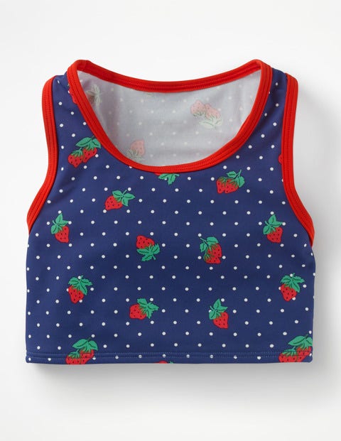 Surf Bikini Top - Deep Sea Blue Strawberry Spot Surf Bikini Top - Deep Sea Blue Strawberry Spot