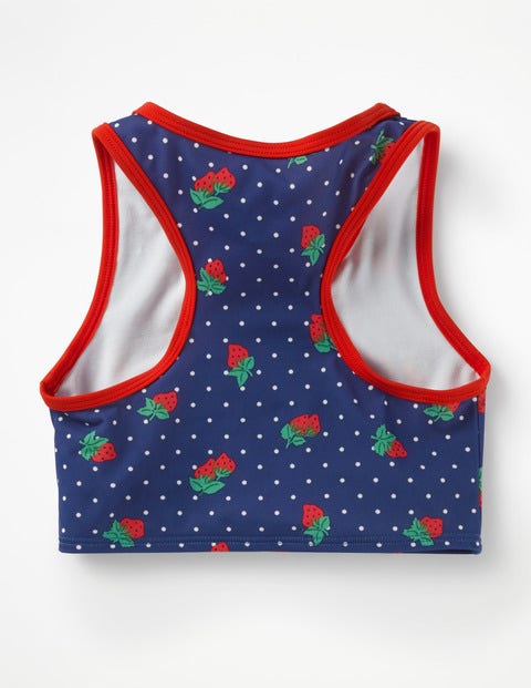 Surf Bikini Top - Deep Sea Blue Strawberry Spot Surf Bikini Top - Deep Sea Blue Strawberry Spot