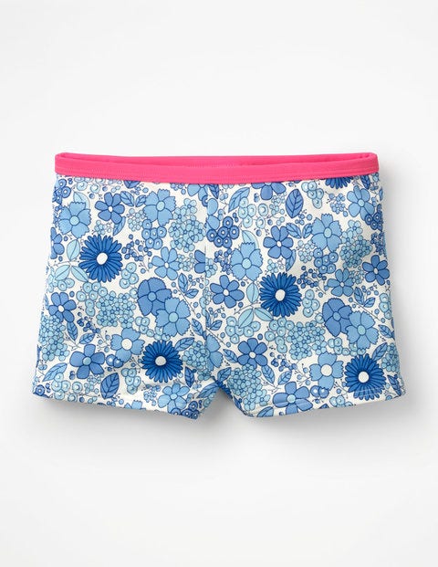 Swim Shorts - Blue Wallpaper Floral Swim Shorts - Blue Wallpaper Floral
