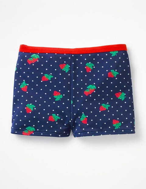 Swim Shorts - Deep Sea Blue Strawberry Spot Swim Shorts - Deep Sea Blue Strawberry Spot
