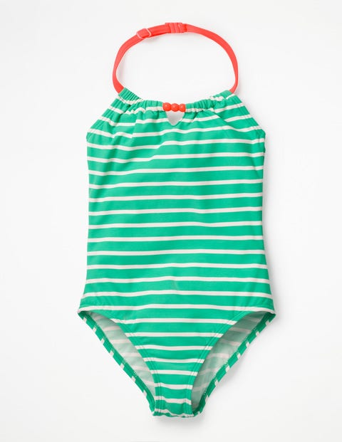 Halterneck Swimsuit - Swim Green/Ivory Halterneck Swimsuit - Swim Green/Ivory