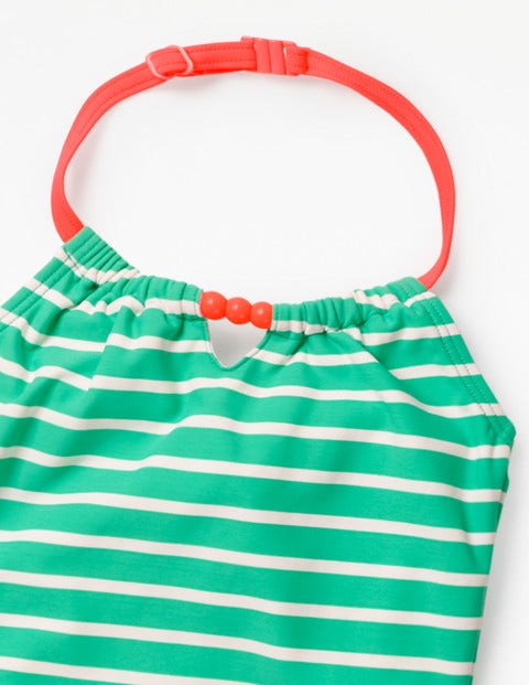 Halterneck Swimsuit - Swim Green/Ivory Halterneck Swimsuit - Swim Green/Ivory