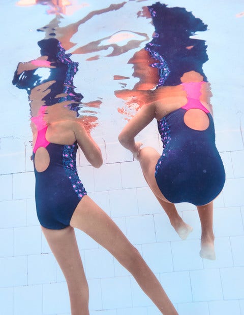 Racer-Back Swimsuit - Deep Sea Blue Racer-Back Swimsuit - Deep Sea Blue