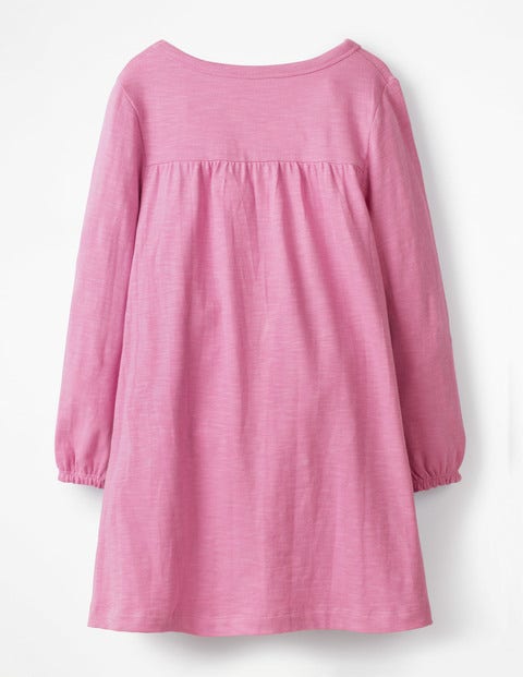 Big Appliqué Dress - Lilac Pink Cat Big Appliqué Dress - Lilac Pink Cat