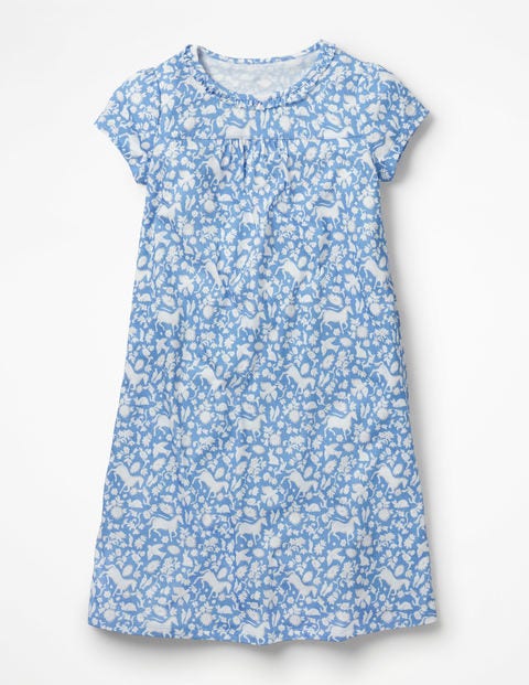 Printed Nightie - Lake Blue Wild Ponies Printed Nightie - Lake Blue Wild Ponies