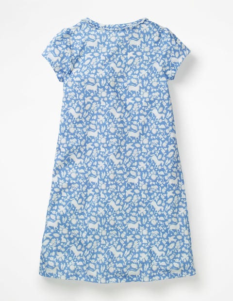 Printed Nightie - Lake Blue Wild Ponies Printed Nightie - Lake Blue Wild Ponies