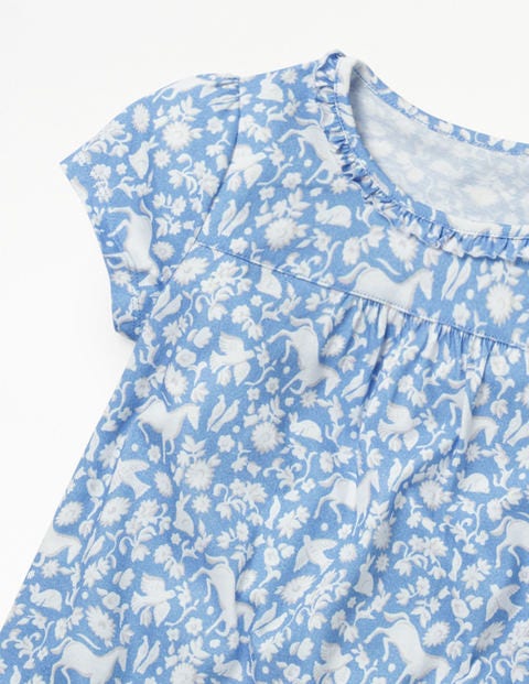Printed Nightie - Lake Blue Wild Ponies Printed Nightie - Lake Blue Wild Ponies