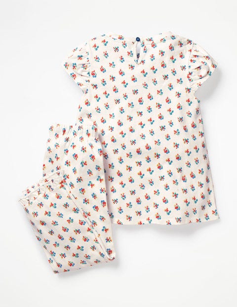 Pretty Pyjamas - Ivory Vintage Posy Pretty Pyjamas - Ivory Vintage Posy
