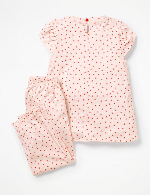 Pretty Pyjamas - Parisian Pink/Jam Red Hearts Pretty Pyjamas - Parisian Pink/Jam Red Hearts