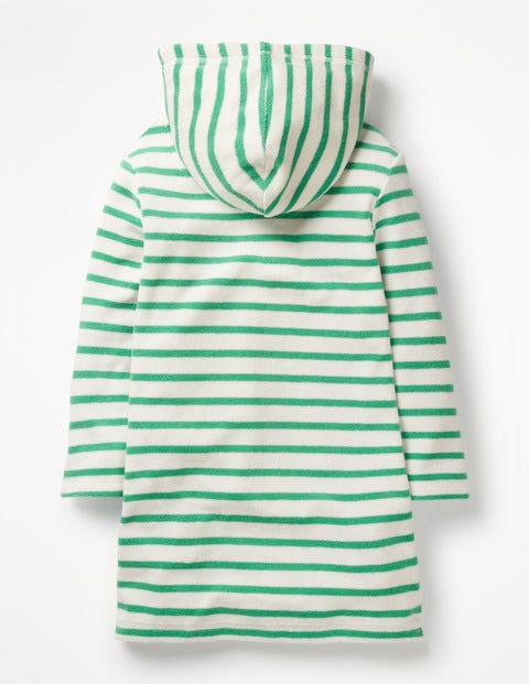 Frottee-Strandkleid Mit Streifen - Dschungelgrün/Naturweiß Frottee-Strandkleid Mit Streifen - Dschungelgrün/Naturweiß