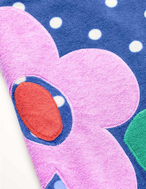 Fun Towelling Beach Dress - Duke Blue Flowers Fun Towelling Beach Dress - Duke Blue Flowers