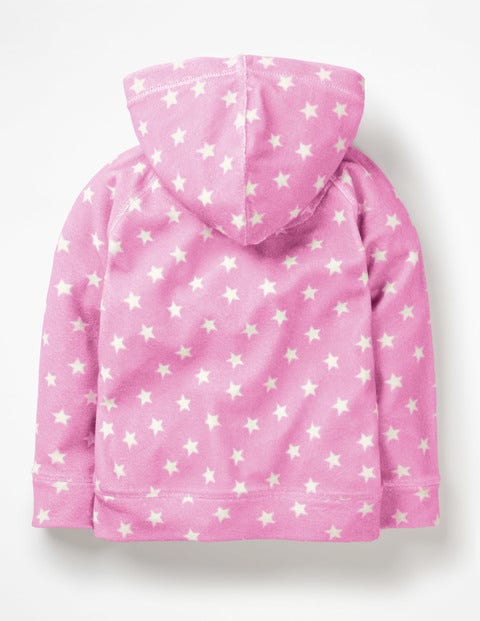 Towelling Hoodie - Lilac Pink Star Towelling Hoodie - Lilac Pink Star