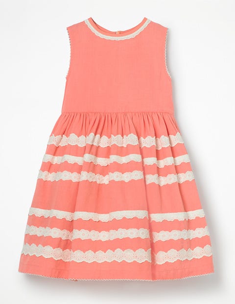 Pretty Lace Detail Dress - Soft Peach Pink Pretty Lace Detail Dress - Soft Peach Pink