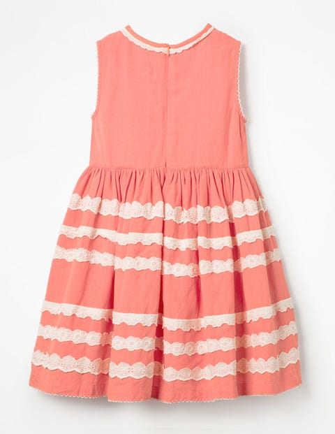 Pretty Lace Detail Dress - Soft Peach Pink Pretty Lace Detail Dress - Soft Peach Pink