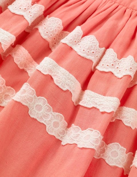 Pretty Lace Detail Dress - Soft Peach Pink Pretty Lace Detail Dress - Soft Peach Pink