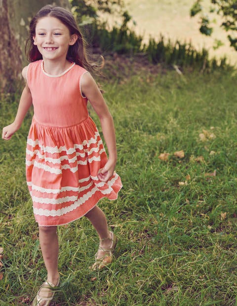 Pretty Lace Detail Dress - Soft Peach Pink Pretty Lace Detail Dress - Soft Peach Pink