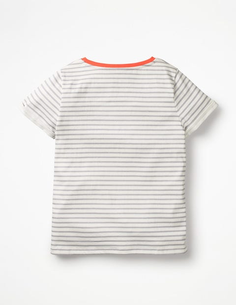 Colour-Change Happy T-Shirt - Ivory/Grey Marl Smile Colour-Change Happy T-Shirt - Ivory/Grey Marl Smile