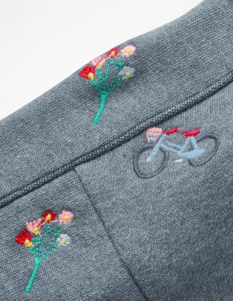 Embroidered Slouchy Sweatshirt - Blue Marl Embroidery Embroidered Slouchy Sweatshirt - Blue Marl Embroidery