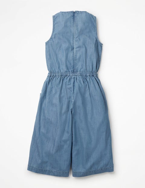 Tassel Detail Culotte Jumpsuit - Chambray Tassel Detail Culotte Jumpsuit - Chambray