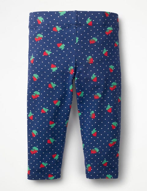 Fun Cropped Leggings - Starboard Blue Strawberry Spot Fun Cropped Leggings - Starboard Blue Strawberry Spot