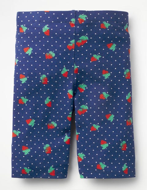 Jersey Knee Shorts - Starboard Blue Strawberry Spot Jersey Knee Shorts - Starboard Blue Strawberry Spot