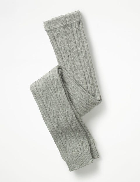 Cable Footless Tights - Grey Marl Cable Footless Tights - Grey Marl