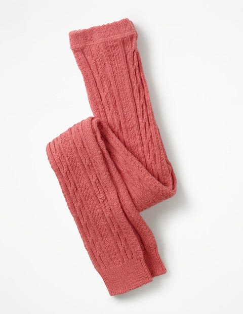 Cable Footless Tights - Autumn Rose Pink Cable Footless Tights - Autumn Rose Pink