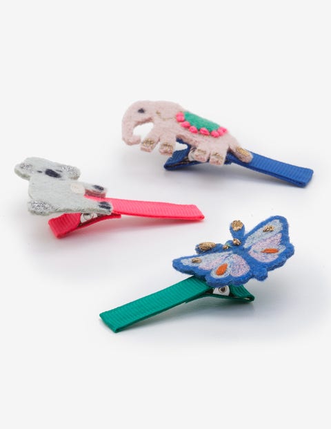 3 Pack Hair Clips - Animals 3 Pack Hair Clips - Animals