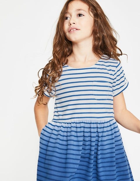 Fun Jersey Dress - Starboard Blue Ombré Stripe Fun Jersey Dress - Starboard Blue Ombré Stripe