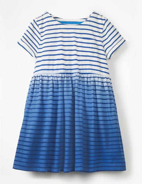 Fun Jersey Dress - Starboard Blue Ombré Stripe Fun Jersey Dress - Starboard Blue Ombré Stripe