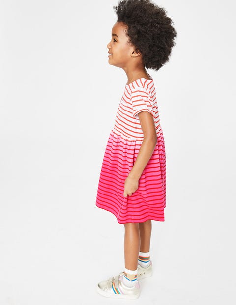 Fun Jersey Dress - Tropical Coral Ombré Stripe Fun Jersey Dress - Tropical Coral Ombré Stripe