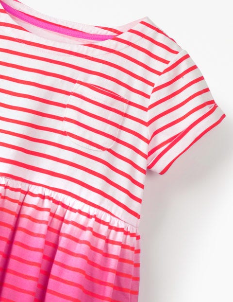 Fun Jersey Dress - Tropical Coral Ombré Stripe Fun Jersey Dress - Tropical Coral Ombré Stripe
