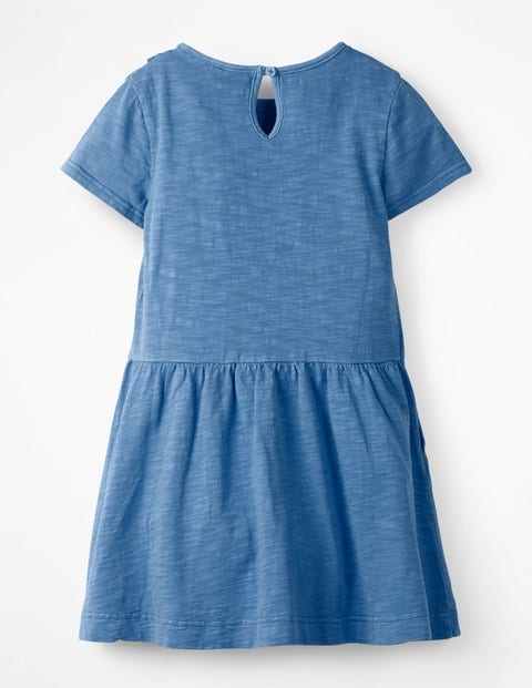 Garment Dye Jersey Dress - Lake Blue Garment Dye Jersey Dress - Lake Blue