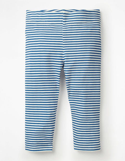 Stripe & Spot Cropped Leggings - Elizabethan Blue/White Stripe & Spot Cropped Leggings - Elizabethan Blue/White